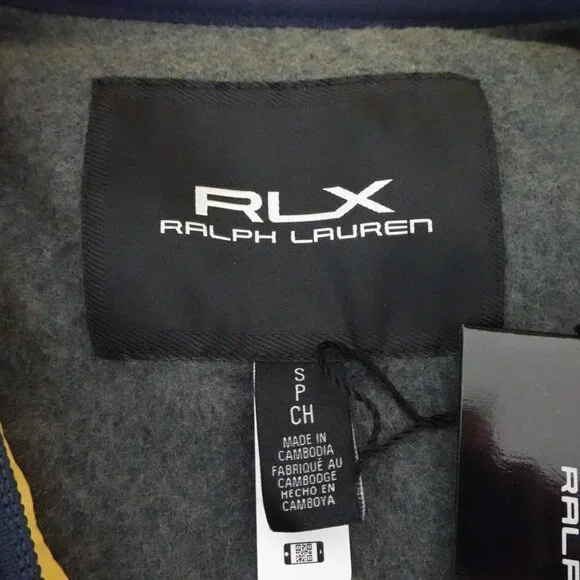 RLX Ralph Lauren 1/4 Zip Pullover Men's Size S Blue Gray Fleece